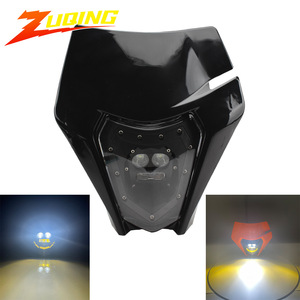 Faro de motocicleta Zuqing HL117 ABS LED negro para motocicleta todoterreno, luz alta y baja - Product Image 1