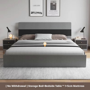 <span class=keywords><strong>Letto</strong></span> Moderno in Legno con Cassetti Contenitori Convertibili, Adatto per Adulti in Hotel o Abitazioni Private - Product Image 4