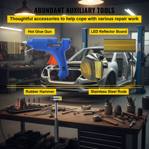 Kit de réparation de bosses sans peinture DB Wholesale, tiges en acier inoxydable, extracteur de colle, outils de réparation de carrosserie automobile - Product Image 2