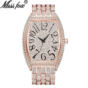 Venta Directa de Fábrica, Reloj Mecánico de Lujo para Hombre, Estilo Hip Hop, Completamente Adornado con Diamantes, Resistente al Agua, Dorado - Product Image 3