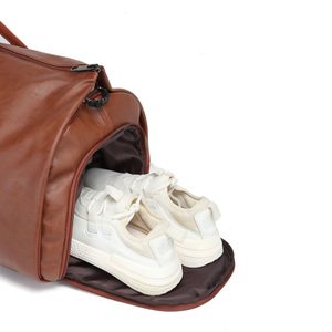 Đóng mở hệ thống xe đẩy may túi du lịch kinh doanh phù hợp với da cuối tuần Túi Xách Túi Duffel với giày Túi - Product Image 5