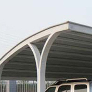 Abri voiture en acier à toit plat, structure thermolaquée, design moderne, pour stationnement de 2 voitures, étanche, utilisation extérieure, fabriqué à Guangzhou - Product Image 2
