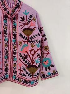 Chaqueta Bohemia Suzani con bordado hecho a mano de calidad superior para reuniones de negocios o looks nocturnos disponibles al mejor precio - Product Image 6