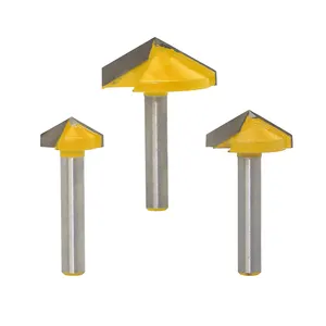 120 degrees Carbide blade 6mm shank Woodworking V grooving router bits milling cutter for wood Trimmer engraving tools