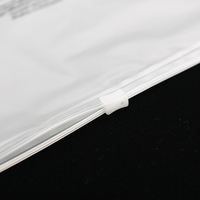 Sac de pochette d'emballage en plastique PE givré mat transparent de logo personnalisé pour la surface de marquage à chaud de vêtements de natation de bikini