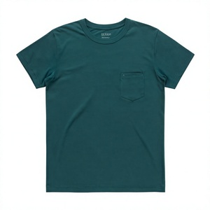 Manufacturer Direct Adult <b>Men</b> Tee Shirt Combed Cotton Heavyweight 220gsm Athletic Fit Ribbed Knit DTG Print - Product Image 4