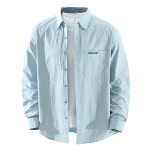 Chemise décontractée en coton pour <span class=keywords><strong>homme</strong></span> OEM ODM, respirante, infroissable, à manches longues, avec logo personnalisé pour les acheteurs de marques - Product Image 3