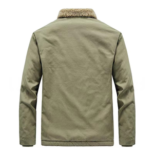 Giacche da uomo personalizzate all'ingrosso in lana di agnello cappotti Casual taglie forti giacche da uomo nuovo Design inverno caldo Outwear giacca da uomo inverno - Product Image 4