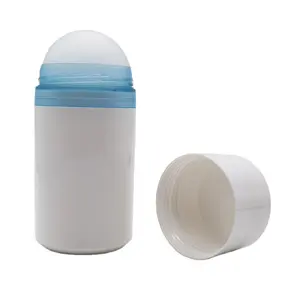 50ml Empty Refillable White Essential Oil Plastic Roll On Bottle With 35.5mm Ball
