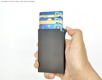 Penjualan Terlaris 2020 ANGO Dompet Kartu Kredit dan ID Anti RFID Gaya Jepang Berbahan Aluminium dengan Kapasitas 5-6 Kartu