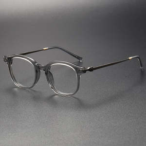 Montures optiques de luxe pour hommes 80851, marque de lunettes en titane pur avec monture dorée et verres imprimés, montures optiques de créateur - Product Image 2