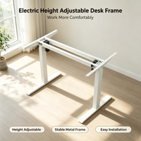 Bureau électrique ergonomique de haute qualité, réglable en hauteur, avec cadre métallique, pour position assise ou debout