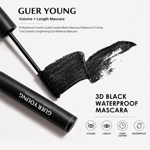 Mascara liquide blanc volumisant et allongeant, formule à fibres, vegan, waterproof, pour maquillage d'Halloween - Product Image 3