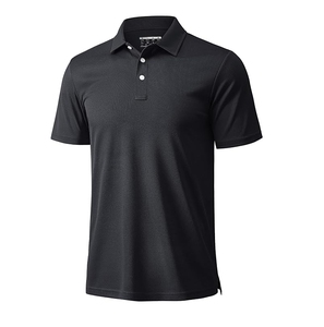 Polo basique pour homme avec logo OEM personnalisé, respirant, texturé, couleur unie, manches courtes, décontracté, en piqué, vêtements de tennis - Product Image 1