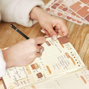 Carnets <span class=keywords><strong>de</strong></span> notes <span class=keywords><strong>de</strong></span> luxe <span class=keywords><strong>de</strong></span> haute qualité avec logo personnalisé en cuir/PVC/PP, certifiés ISO9001, avec autocollants pour planificateur <span class=keywords><strong>de</strong></span> <span class=keywords><strong>liste</strong></span> <span class=keywords><strong>de</strong></span> choses à faire et gestion du temps - Product Image 6