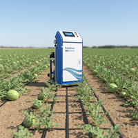 Système d'injection d'engrais et système d'irrigation intelligent avec capteurs d'humidité du sol pour l'arrosage des pastèques par irrigation goutte à goutte