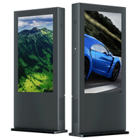 Kiosque d'affichage numérique vertical 4K extérieur sur pied, 43, 49, 55, 65 pouces, haute luminosité 3000 nits