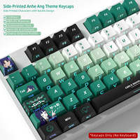 Ensemble de touches de clavier Subaru Cherry Profile PC+PBT avec impression par sublimation sur 5 faces pour claviers de jeu de type MX, personnalisables