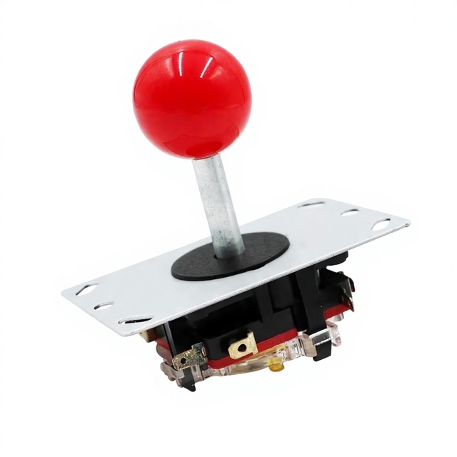 JLF-TP-8YT Arcade Joystick Round Top Ball Design Metal Construction 1-Year Warranty English Language