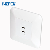 Module de prise de charge rapide USB NPECI 45x45mm Type C et C XJY-USB-B17P-3-3CC Charge rapide PD Prise USB
