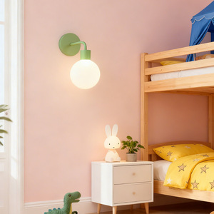 Lampe murale industrielle E27 Led, abat-jour blanc, corps en plastique, commande par interrupteur, pour la décoration de la chambre à coucher et du couloir - Product Image 4