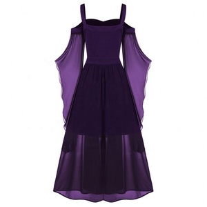 Robe <span class=keywords><strong>longue</strong></span> extensible à bretelles de sorcière d'Halloween, 5 couleurs, <span class=keywords><strong>taille</strong></span> 8, en stock - Product Image 3
