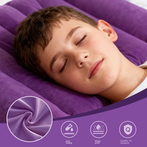 Blow Outdoor Backrest Travel <strong>Pillow</strong> Portable Foldable Inflatable Soft Flocking Washable Customizable 33x25cm Lunch Break <strong>Pillow</strong> - Product Image 4