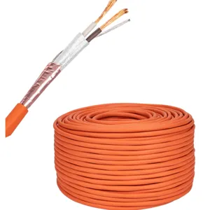 Résistant au feu lpcb ph120 blindé orange 100m 2x1.5mm2 2.5mm2 4mm2 fil de câble d'alarme incendie en cuivre