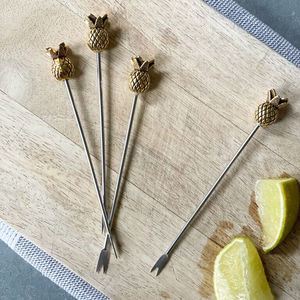 Selecciones de cóctel de acero inoxidable personalizadas, palillos de dientes de frutas, palillos de Metal para Knappogue Castle Knob Creek - Product Image 4