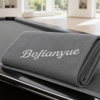 Tissu de billard gris charbon Bojianyue pour table de billard avec 6 bandes prédécoupées, kit professionnel