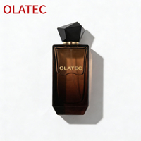 Venta al por Mayor de Botellas de Perfume y Cosméticos Rectangulares de Vidrio de Lujo, Impresión Digital, 30ml, 50ml, 100ml, con Tapas Completas a Juego