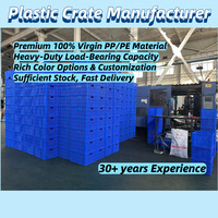 Caisses en plastique perforées empilables, emboîtables, recyclables, écologiques, personnalisées, pour le stockage des fruits et légumes