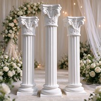 Colonne romaine corinthienne en mousse blanche pour décoration de mariage, pilier de scène pour banquets de mariage et décors de fond - Collection Printemps