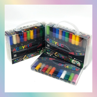 Bestationery Acrilicos Marqueurs d'art personnalisés imperméables pour coloriage, graffiti, peinture acrylique permanente, ensemble de stylos marqueurs d'art