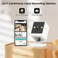 4MP Full HD Mini İç Mekan WiFi Güvenlik Kamerası CMOS Manyetik Taban Gece Görüşü Yapay Zeka İnsan Algılama 4X Zoom 2 Yönlü Ses Hafıza Kartlı