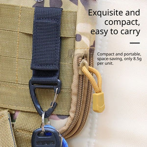 Hikeon Mousqueton multifonctionnel à boucle triangulaire, fixation rapide, en nylon tactique imperméable, toutes saisons, pour sac à dos en forme <span class=keywords><strong>de</strong></span> D - Product Image 2