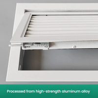 Grille d'aération double déflection ouvrable en aluminium, grille de plafond amovible pour la climatisation et la ventilation CVC