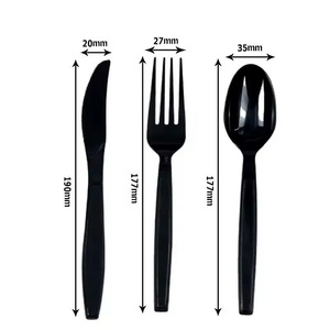 Platos y Cubiertos Desechables de Plástico, Servilletas Transparentes de PS, Vajilla Estilo Americano para Comida para Llevar, Venta al por Mayor de Fábrica - Product Image 4