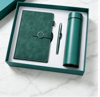 Carnet en cuir PU promotionnel 2026 pour cadeaux, ensemble cadeau personnalisé comprenant un carnet, une tasse isotherme, un stylo et une bouteille d'eau