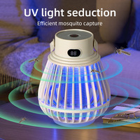 Lampe anti-moustiques photocatalytique UV double usage intérieur/extérieur, choc électrique, répulsif portable rechargeable non toxique