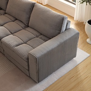 Proveedor de muebles Foshan, sofá cama moderno de pana, muebles de tela, sofá en forma de <span class=keywords><strong>L</strong></span>, sofá para sala de estar, sofá seccional personalizado - Product Image 3