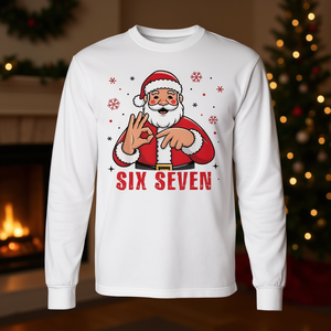 T-shirt a maniche lunghe Six Seven Gen Alpha Meme Santa Xmas - Product Image 3