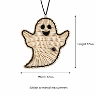 Ornamen Hantu Anyaman Rotan, Dekorasi Dinding Pesta Halloween, Hiasan Gantung Teras Seram, Grosir OEM, Hiasan Dinding Hantu
