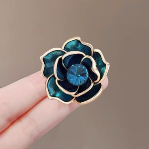 Broches fantaisie en alliage plaqué or avec zircon, motif floral coloré, style vintage de luxe pour femme, idéales pour mariage, fiançailles, fête ou comme cadeau - Product Image 6