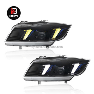 Faros Delanteros LED para <span class=keywords><strong>BMW</strong></span> Serie 3 E90 330i 2005-2012, Conjunto de Faros Delanteros Mejorados, Luz Diurna de Doble Color, Accesorios para Automóviles - Product Image 4