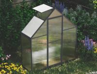 Serre en polycarbonate à 1 pétale personnalisable et écologique, revêtement en aluminium blanc en poudre, bonne isolation thermique pour les jardins