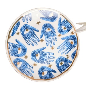 Assiettes en céramique populaires turques en gros, ensembles d'assiettes à dîner pour les yeux pour le <span class=keywords><strong>restaurant</strong></span> de mariage, assiettes à Dessert de luxe - Product Image 1