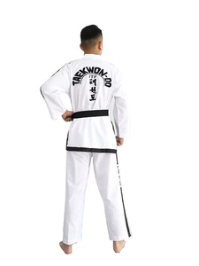 <span class=keywords><strong>Uniforme</strong></span> de Entrenamiento de <span class=keywords><strong>Taekwondo</strong></span> ITF Quteng - Material Acanalado Unisex Personalizable Transpirable y Duradero Ligero - Product Image 6