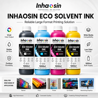 Encre éco-solvant 1L CMYK haute vitesse, faible odeur, pour impression numérique I3200 DX5 DX7 XP600, encre éco-solvant marque privée