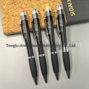 Stylo à bille <span class=keywords><strong>publicitaire</strong></span> lumineux LED coloré créatif avec écran tactile et fonctions rotatives Cadeau d'affaires - Product Image 3